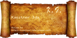 Kasztner Ida névjegykártya