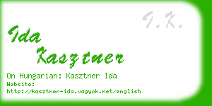 ida kasztner business card